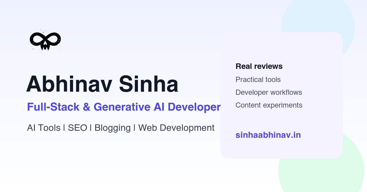 Abhinav Sinha — Software Engineer, Multi-LLM Platforms & Free Browser Tools